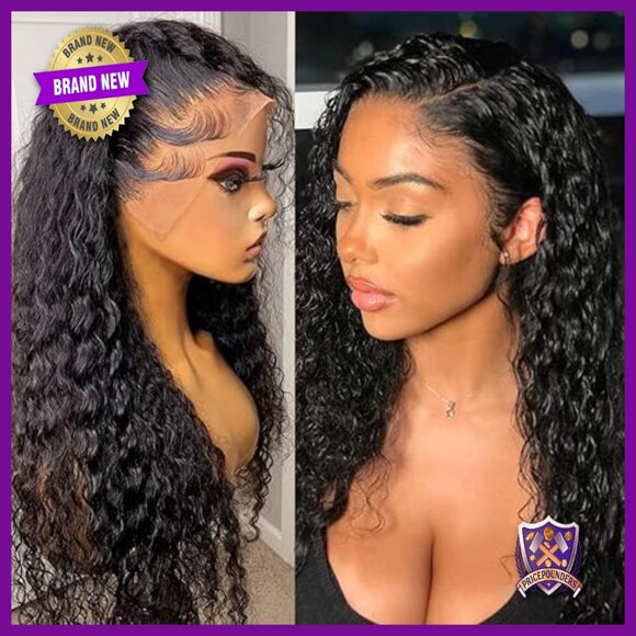 13x4 HD Lace Front Wig Human Hair Deep Wave Glueless Pre Plucked main image 4